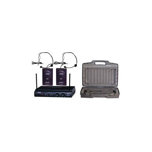  Adorama Audio 2000s AWM6032UH UHF Dual-Channel Wireless Headset Microphone System AWM6032UH