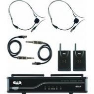 Adorama CAD Audio VHF Wireless H Frequency Band Dual Bodypack Microphone System GXLVBBH