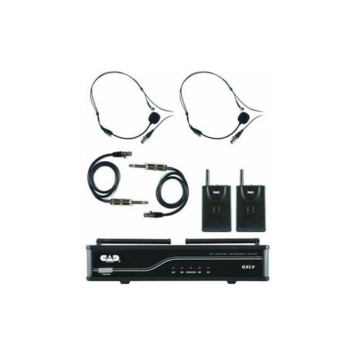  Adorama CAD Audio VHF Wireless H Frequency Band Dual Bodypack Microphone System GXLVBBH