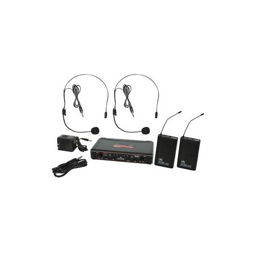  Adorama Galaxy Audio EDX Wireless Mic System, 2x MBP38 & 2x HS13-UBK, D: 584-607MHz EDXR/38SSD