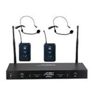 Adorama Audio 2000s AWM6002UH Professional 2-Ch UHF Wireless Headset Microphone System AWM6002UH