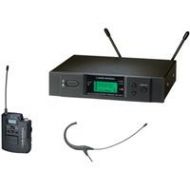 Adorama Audio-Technica ATW-3192B UHF Body-Pack System with AT892CW Mic (Black), Band D ATW-3192BD