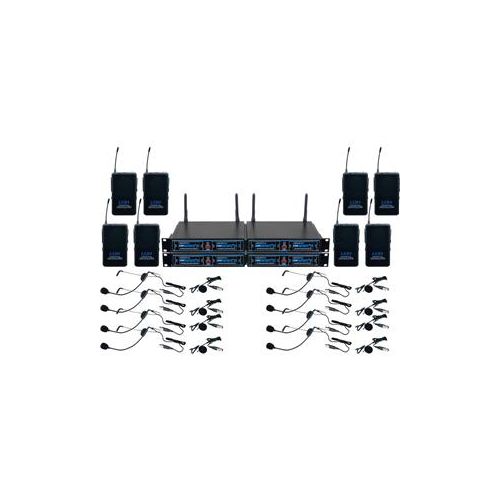  Adorama VocoPro UDH-PLAY 8 Eight CH UHF/DSP Hybrid Bodypack Wireless Microphone Package UDH-PLAY-8