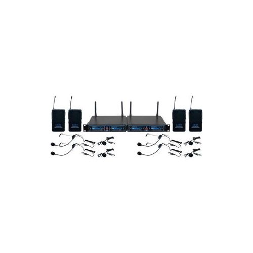  Adorama VocoPro UDH-PLAY 4 Four CH UHF/DSP Hybrid Bodypack Wireless Microphone Package UDH-PLAY-4