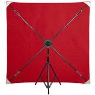 Adorama Studio Assets PXB Pro 6x6 X-Frame Background Kit with Deep Red Muslin SA4162K1