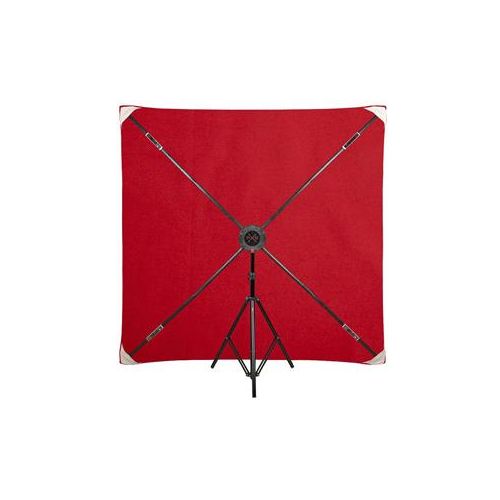  Adorama Studio Assets PXB Pro 6x6 X-Frame Background Kit with Deep Red Muslin SA4162K1