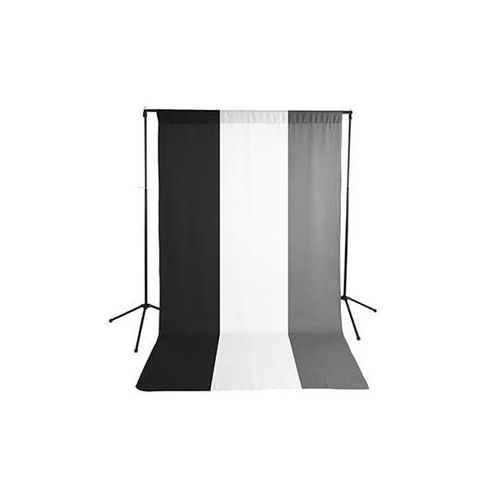  Adorama Savage Economy Background Support Stand with 5x9 White/Black/Gray Backdrop 59-99011220