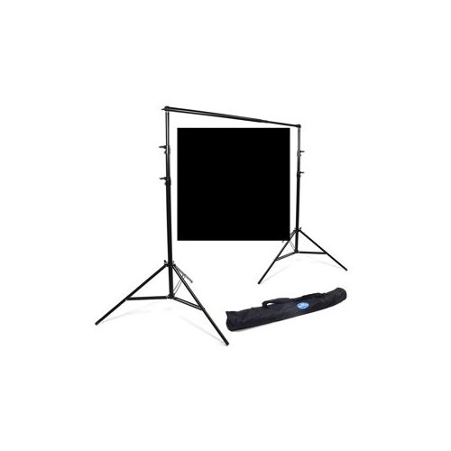  Adorama Savage Port-a-Stand and Vinyl Background Kit, 5 x12, Black 62037-2012