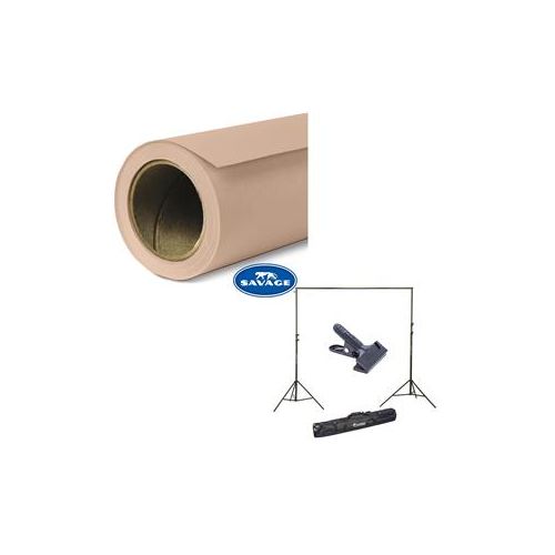  Adorama Savage Widetone Seamless Background Paper 107x36 Pecan, #53 With 10Support 53-12 A