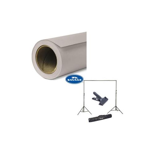  Adorama Savage Widetone Seamless Background Paper 107x36 Storm Gray,#70 W/10Support 70-12 A