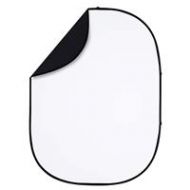 Adorama Studio Essentials 5x6.5 Muslin Pop-Up Reversible Background, Black/White PB201