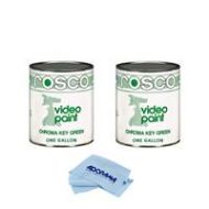 Adorama Rosco 2 Pack Chroma Key Matte Green Paint Gallon With Microfiber Cleaning Cloth 150057110128 2