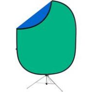 Adorama Savage 6x7 Reversible Collapsible Backdrop with 8 Stand, Chroma Green/Blue CB116-67-KIT