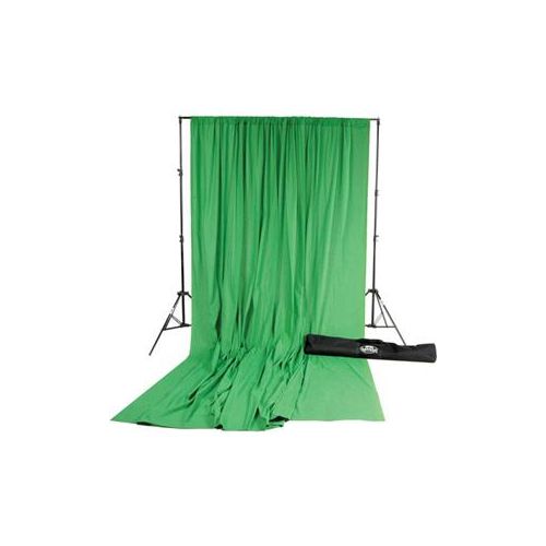  Adorama Savage 10x24 Accent Muslin Background Kit, Chroma Green 46PAS-24