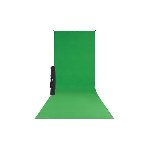  Adorama Westcott 5x12 X-Drop Wrinkle-Resistant Backdrop Kit, Chroma-Key Green Sweep 579SK