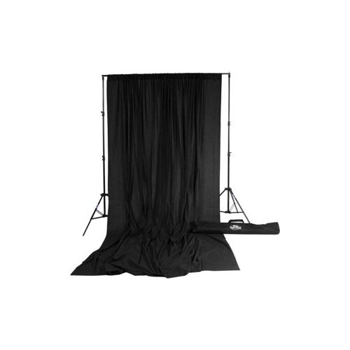  Savage 10x24 Accent Muslin Background Kit, Black 20PAS-24 - Adorama