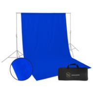 Glow Muslin Background - 9 x 6 (Chroma Blue) BG-BL-96 - Adorama