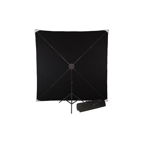  Adorama Studio Assets PXB Pro 8x8 X-Frame Background Kit with Black Muslin SA4102K1