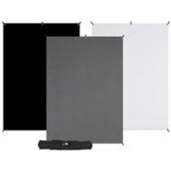 Adorama Westcott 5x7 X-Drop 3-Pack Multi-Color Backdrop Kit with Stand 615K