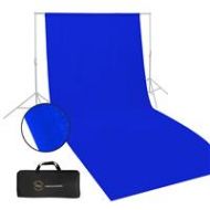 Glow Muslin Background - 20 x 10 (Chroma Blue) BG-BL-2010 - Adorama