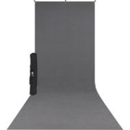 Adorama Westcott 5x12 X-Drop Wrinkle-Resistant Backdrop Kit, Neutral Gray Sweep 620SK