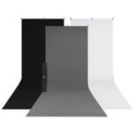 Adorama Westcott 5x12 X-Drop 3-Pack Multi-Color Backdrop Kit with Stand 615SK