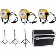 Adorama Came-TV 3x 2000W/220V Yellow Head Continuous Video Studio Photo Lights Y2300