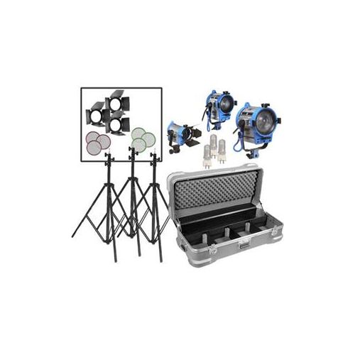  Adorama ARRI Fresnel Three-Light Kit, 150W/300W/650W Fresnel, Wheeled Case, 220V Bulbs LK.0005608