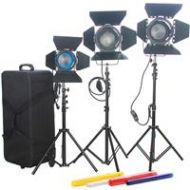 Adorama Came-TV Fresnel Tungsten Video Spot Lights, 2x 1000W & 1x 650W J1261