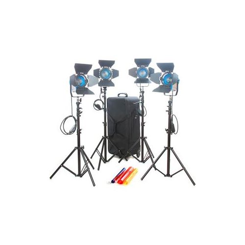  Adorama Came-TV 300W Fresnel Tungsten Continuous Video Spot 4-Light Kit with Dimmers J3400