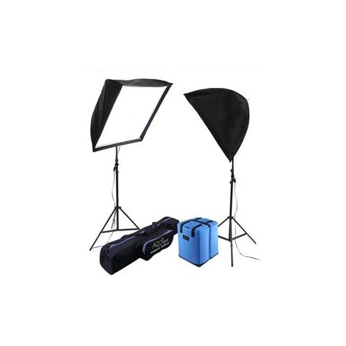  Adorama Alzo Digital 200 CFL Umbrella Softbox 2-Light Kit with Cases and Stands, 3200K 1836-32