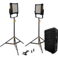 Adorama Fluotec StarMaker HP Full Weather Proof Tunable LED Panel 2-Light Kit, VMount BP G6LED193