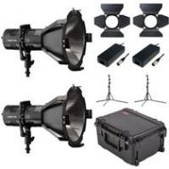 Adorama Hive HORNET 200-C Par Spot Omni-Color LED 2 Light Kit, Stands, Foam Case HIVE-HLS2C-PS-2LKIT