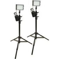 Adorama Bescor FP-180KL Bi-Colored Dual LED & 5 Hour Battery Studio Lighting Kit FP-180KL