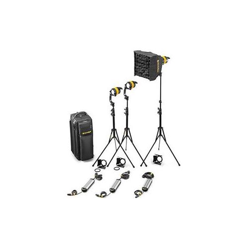  Adorama Dedolight Daylight LED 3-Light Basic Kit (AC Operation) SLED3-D-B