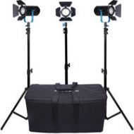 Adorama Dracast Fresnel BoltRay Plus 400 40W LED Bi-Color 3-Light Kit DRBRPLLK3X400BS