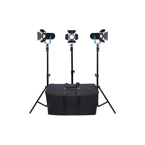  Adorama Dracast Fresnel BoltRay Plus 400 40W LED Bi-Color 3-Light Kit DRBRPLLK3X400BS