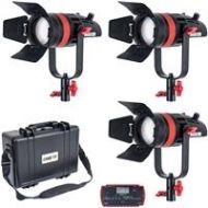 Adorama Came-TV Boltzen QSeries 55W Hi-Output Fresnel Focusable Daylight LED 3-Light Kit Q-55W-3KIT