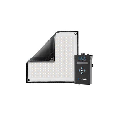  Adorama Westcott Flex Cine 1x1 Bi-Color Mat 1-Light Set, Dimmer, AC Adapter 7701