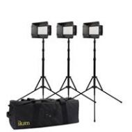 Adorama Ikan 3-Point LED Light Kit, Includes 3x Mylo Bi-Color Quarter Light MB4-3PT-KIT