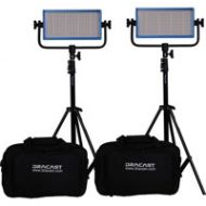 Adorama Dracast Pro Series Interview Daylight 3-Light Kit, 2x V-Mount Batteries DR-INTK-DV