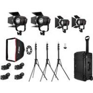 Adorama Fiilex K411 Classic Travel Kit - P360 Classic 2-Lights and P180E 2-Lights FLXK411CL