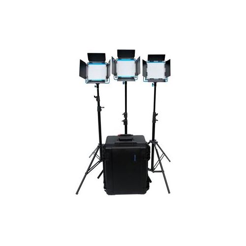  Adorama Dracast S-Series Plus Daylight LED500 3-Light Kit, V-Mount Battery Plates DRSPPL3500DH