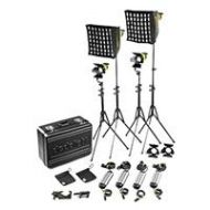 Adorama Dedolight LED Standard 4-Bicolor Light Kit, 4x DT4-BI 90-260V AC Power Supply KLED4-BI