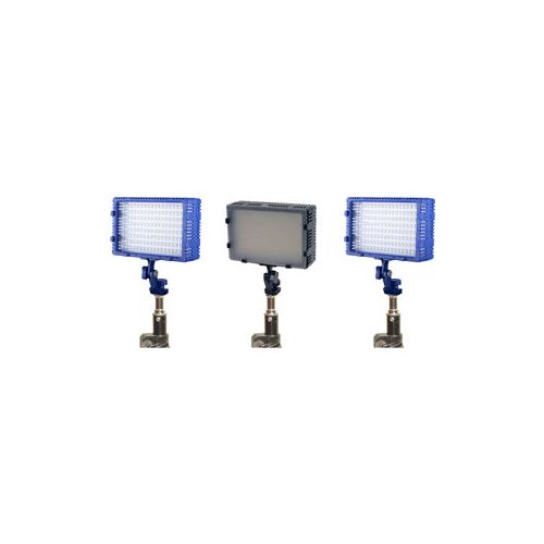  Adorama Bescor Light Kit, Includes 1x FP-180 LED, 2x LED-125 Light, 3x LS-180 Stands FP-430K