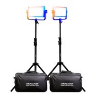 Adorama Dracast LED500 Pro Bi-Color 2-Light Kit with Gold-Mount Battery Plates & Stands DR500BCG2KSK