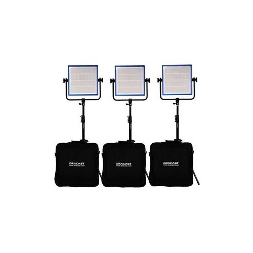  Adorama Dracast Plus Series Daylight 3-Light Complete Kit DRPL-STU-D-CK