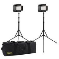 Adorama Ikan 2-Point LED Light Kit, Includes 2x Mylo Bi-Color Quarter Light MB4-2PT-KIT