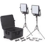 Adorama Litepanels Astra 3X 55W Bi-Color LED 2-Light Traveler Kit, 2x V-Mount Plates 935-3203