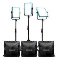 Adorama Dracast LED1000 Pro Daylight 3-Light Kit with Gold-Mount Battery Plates & Stands DRLK3X1000DQ